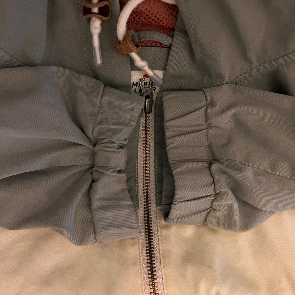Marine Layer Dawson Stretch Twill Hooded Windbreaker Jacket Mens M Full Zip